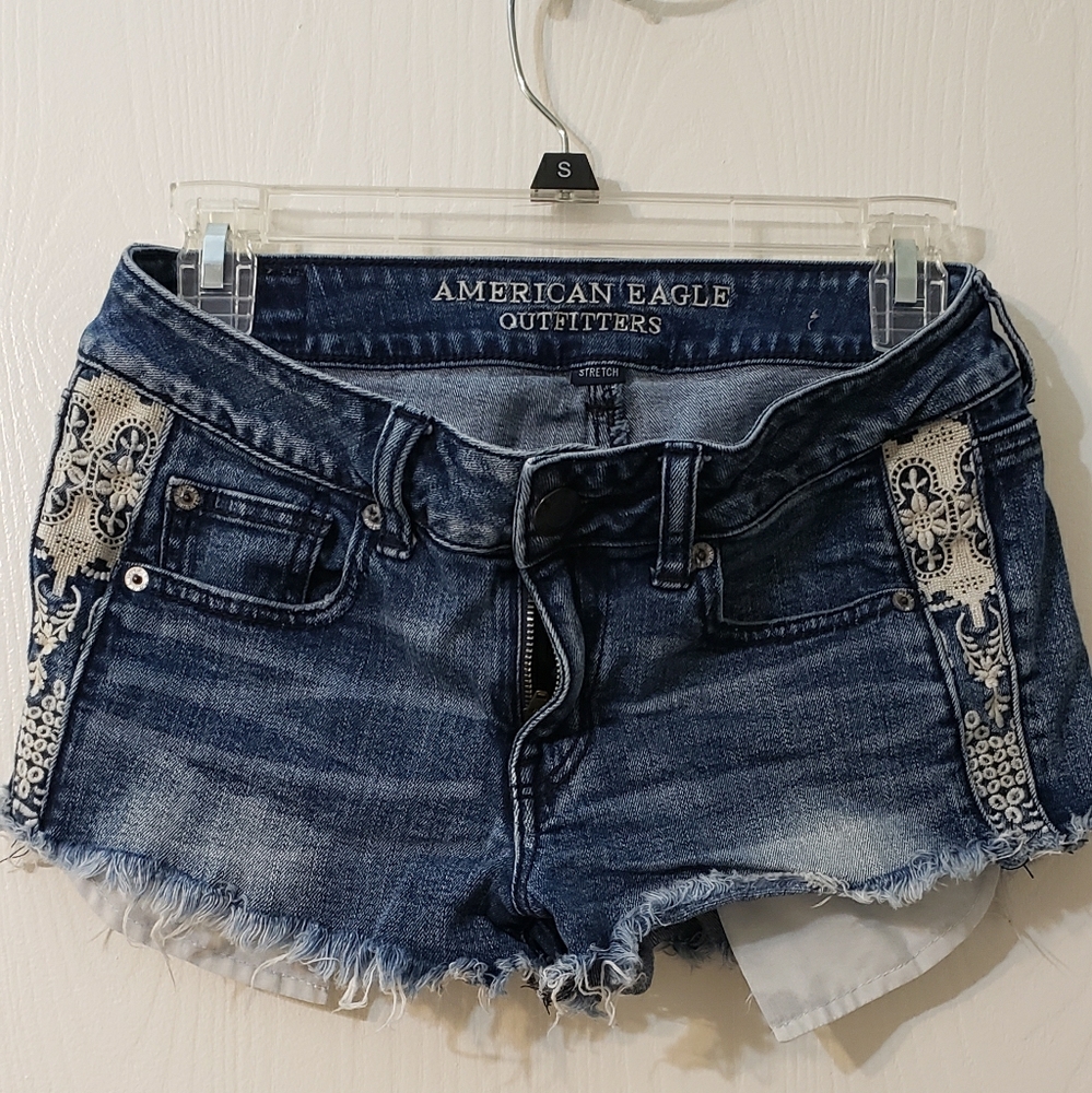 American Eagle jean booty shorts
